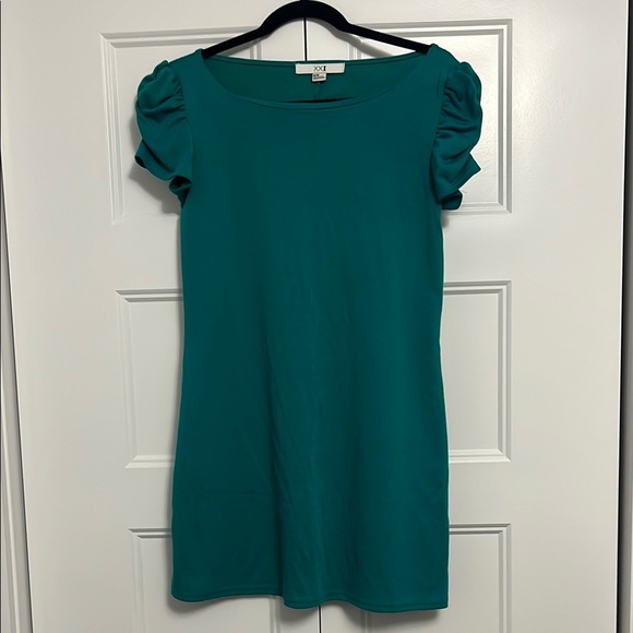 Teal short sleeve tshirt dress - Picture 1 of 2
